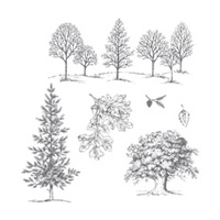 Lovely As A Tree Wood-Mount Stamp Set