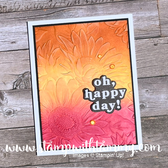 Sunflower Embossing with Blended Background!