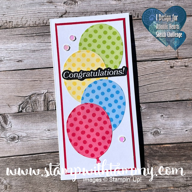 Bright Balloons Slim Card