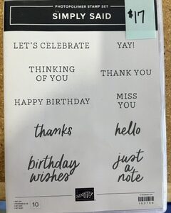 Simply Said Stamp Set