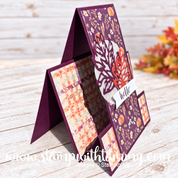 Elegant Leaves Faux Stair Step Card